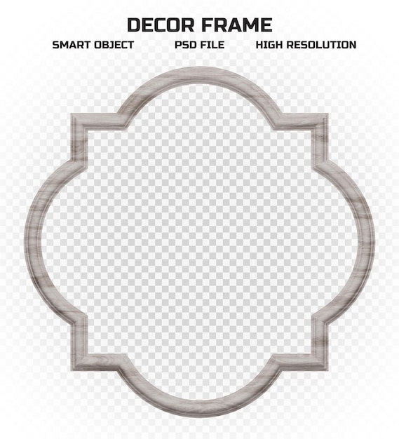 Wooden border frame in high resolution for picture decoration