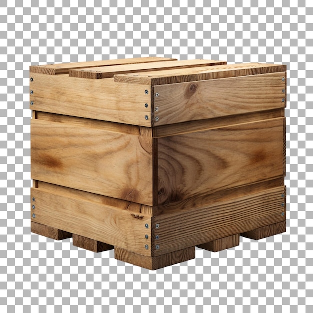 PSD 透明な背景の木製の箱のパッケージ