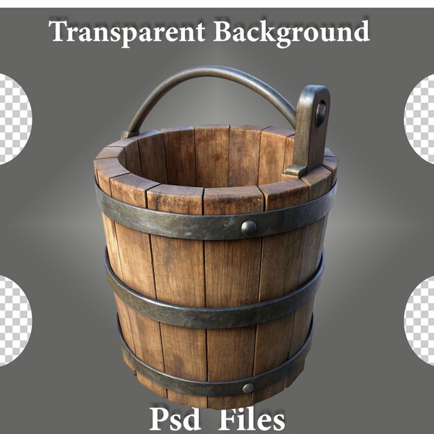 PSD wooden bucket