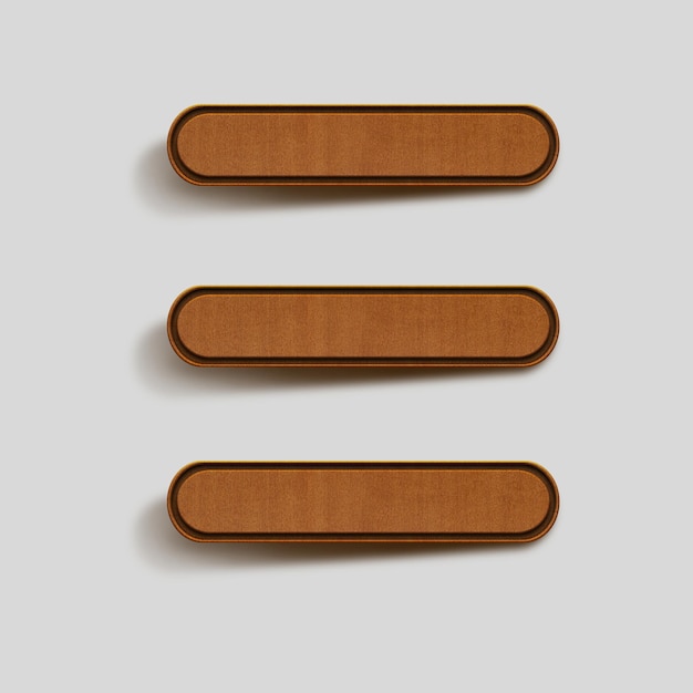 PSD wooden buttons collection psd