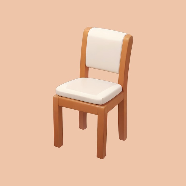 wooden chair icon illustration