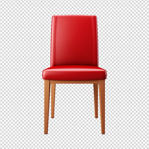 PSD wooden chair isolated on transparent background