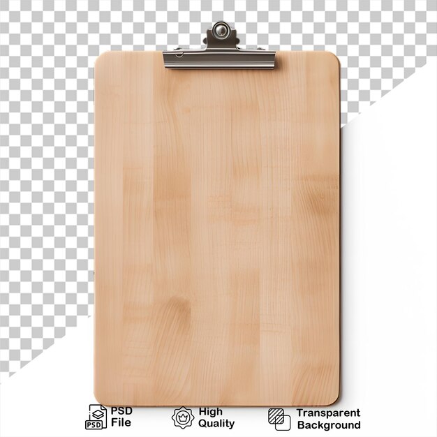 PSD wooden clipboard isolated on transparent background include png file