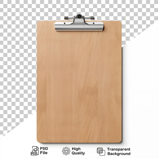 PSD wooden clipboard isolated on transparent background include png file