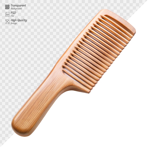 PSD a wooden comb with a wooden handle