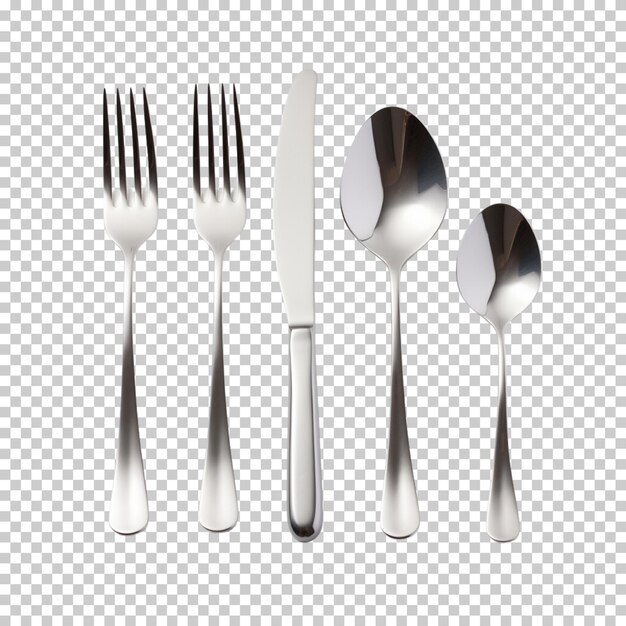 PSD wooden cutlery cutlery set cutlery cartoon spoon plate spoon fork isolated on transparent background