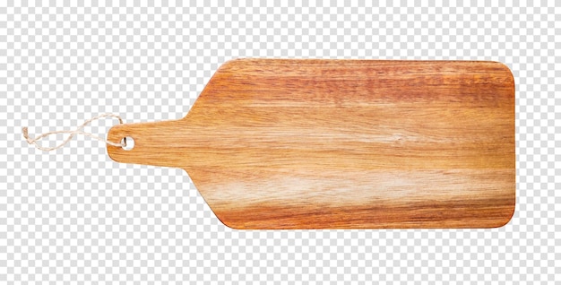 Wooden cutting board isolated on white background