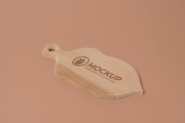 PSD wooden cutting board mock-up design