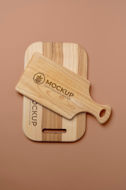 PSD wooden cutting board mock-up design