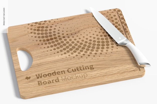 Wooden cutting board mockup