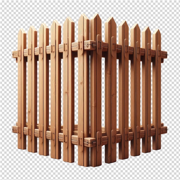 A wooden fence with a wooden fence on it
