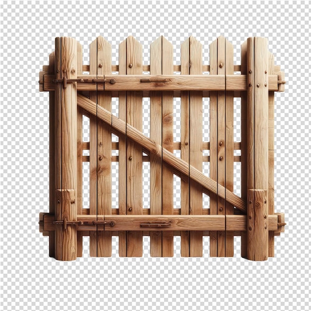 A wooden fence with a wooden fence on it