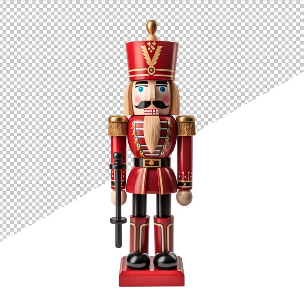 PSD a wooden figure with a red top and a gold top