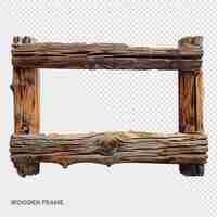 PSD wooden frame for composition 3d element