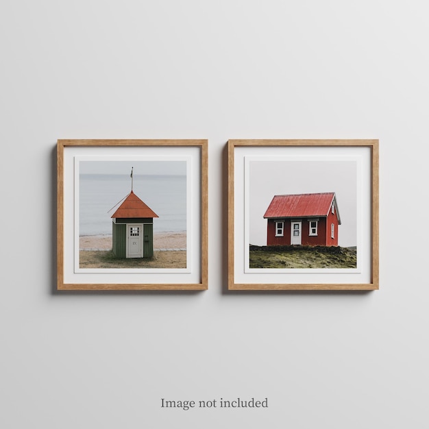 Wooden frame mockup