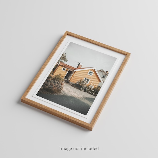 PSD wooden frame mockup