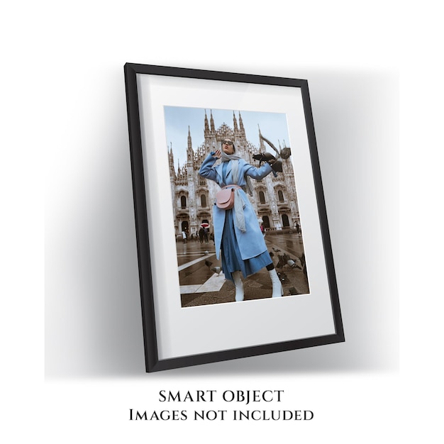 wooden frame photos mockup