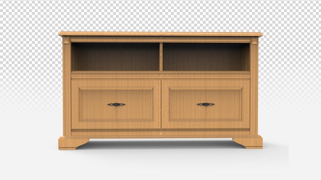 PSD wooden furniture on transparent