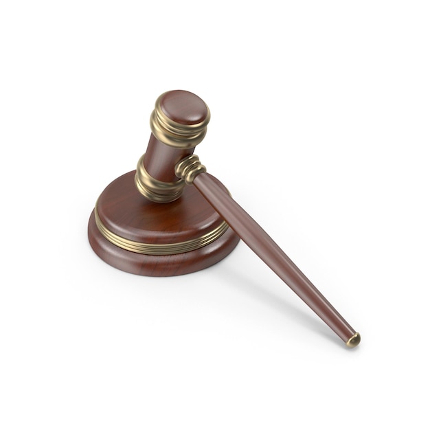 Wooden Gavel on a Round Base
