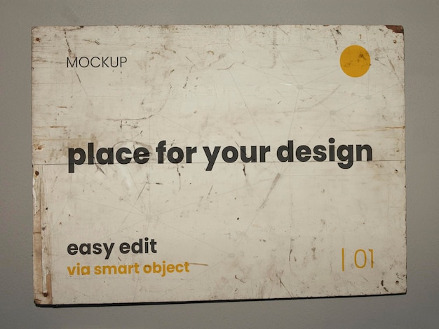 Wooden Horizontal Sign Mockup