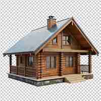 PSD a wooden house png