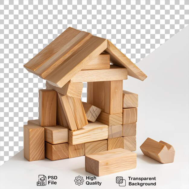 PSD a wooden house on transparent background