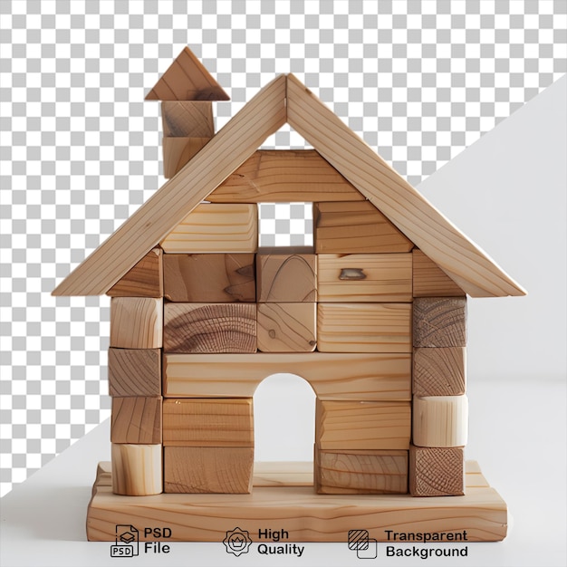 PSD a wooden house on transparent background