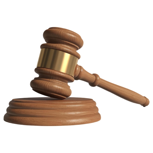 Wooden Judges Gavel and Sound Block