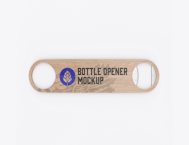 PSD wooden opener mockup