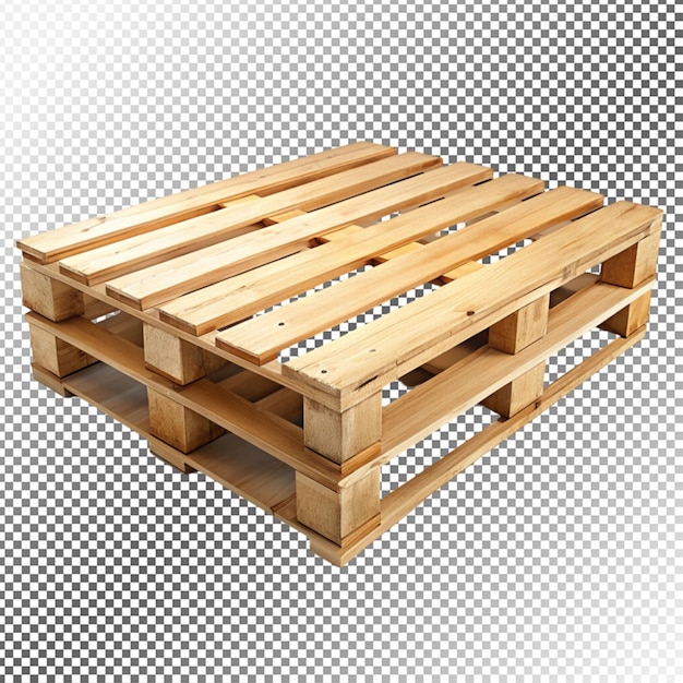 wooden pallet front on transparent background