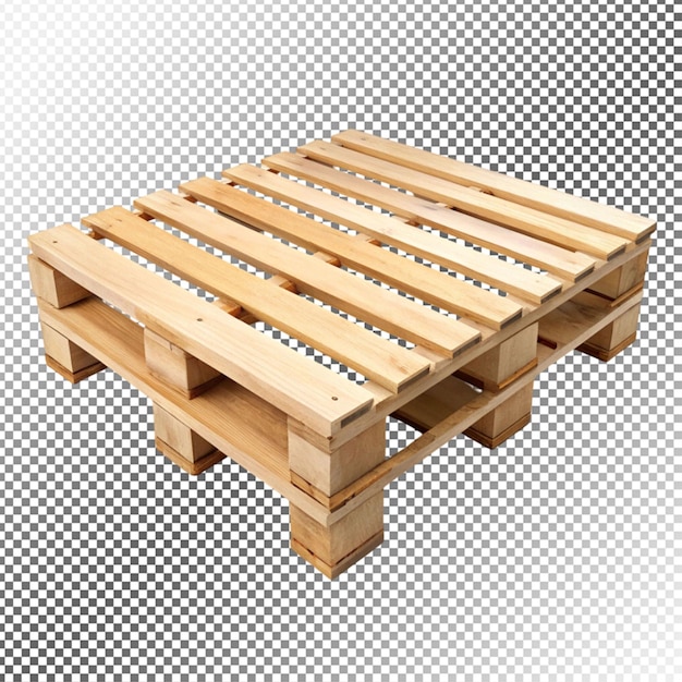 wooden pallet front on transparent background