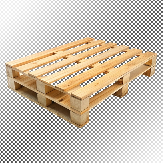 wooden pallet front on transparent background