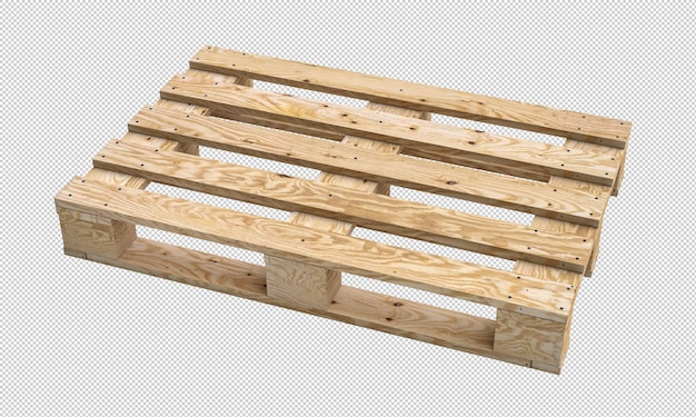 Wooden pallet isolated on white background