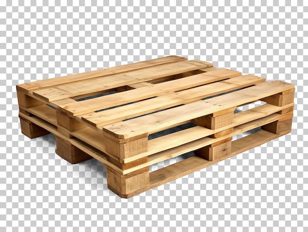 Wooden pallet isolated on transparent background png psd