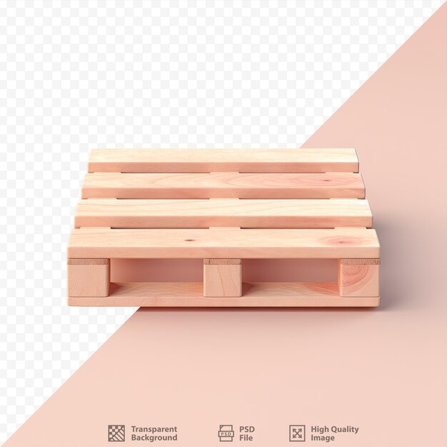 Wooden pallet with transparent background