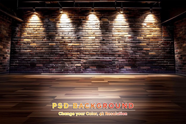 PSD wooden panel wall with fluorescent lighting decoration on ceiling