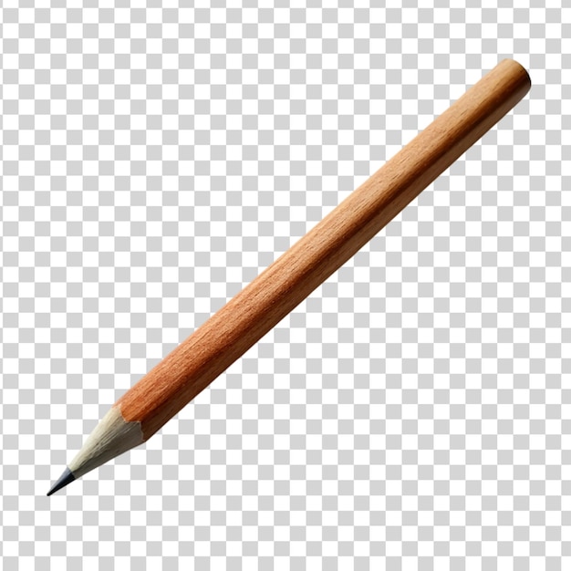 PSD wooden pencil isolated on transparent background