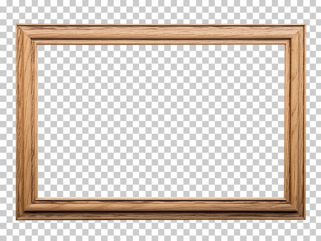 Cornice in legno isolata su sfondo trasparente png psd