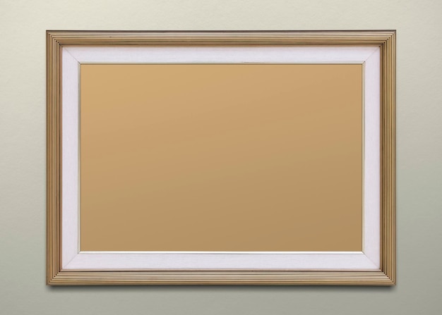 PSD wooden picture frame mockup illustration