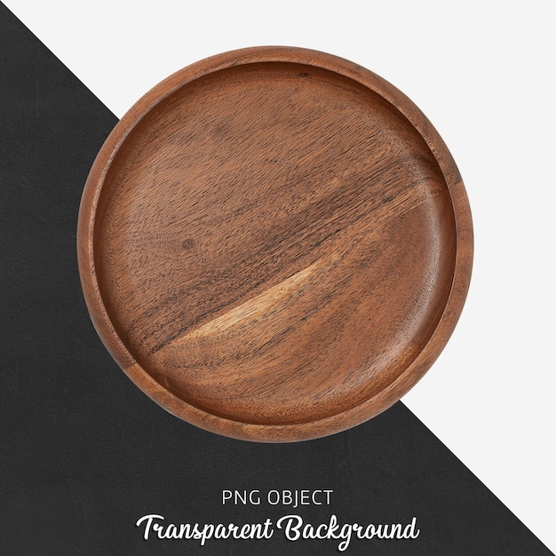 PSD wooden plate on transparent