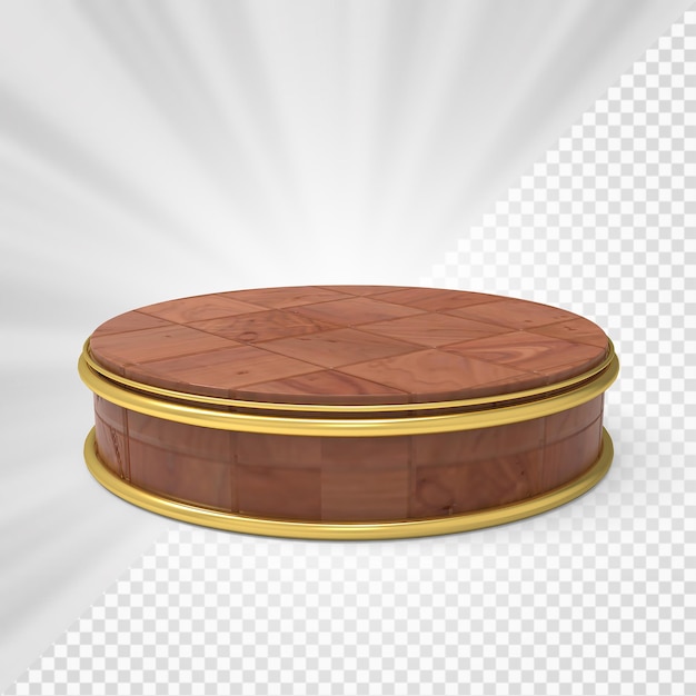 Wooden podium 3d