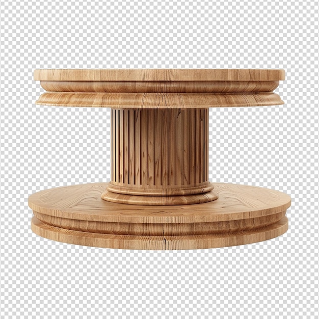 PSD wooden podium isolated on transparent background png