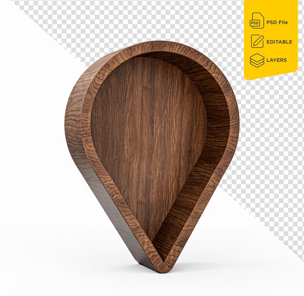 Wooden Pointer Isolated On White Background 3d Illustration