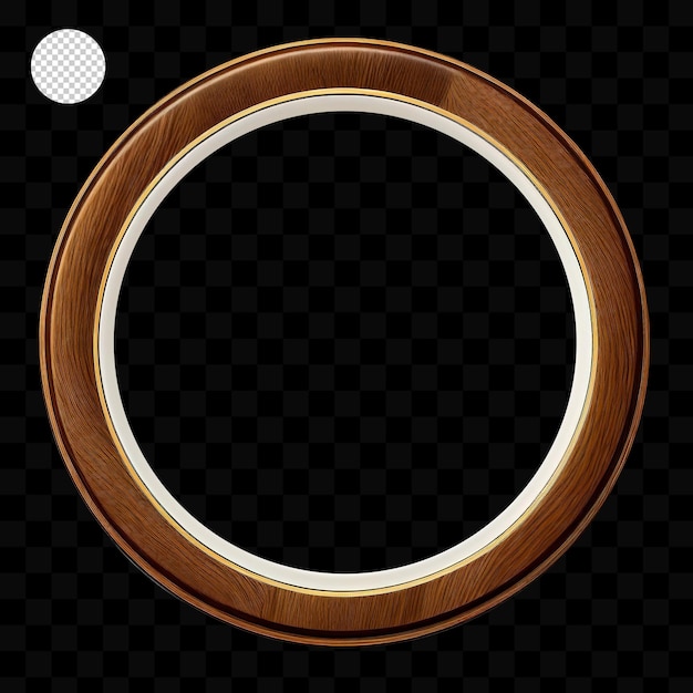 wooden round frame