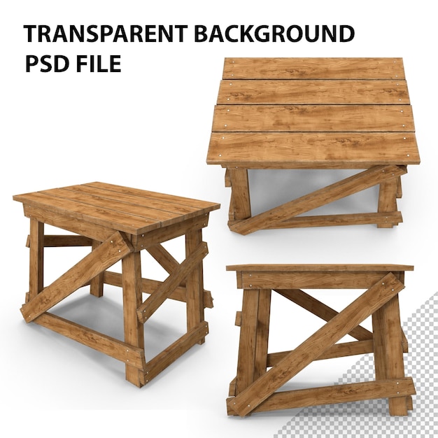 PSD wooden scaffold png