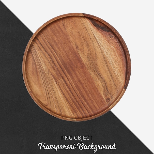 PSD wooden serving board on transparent