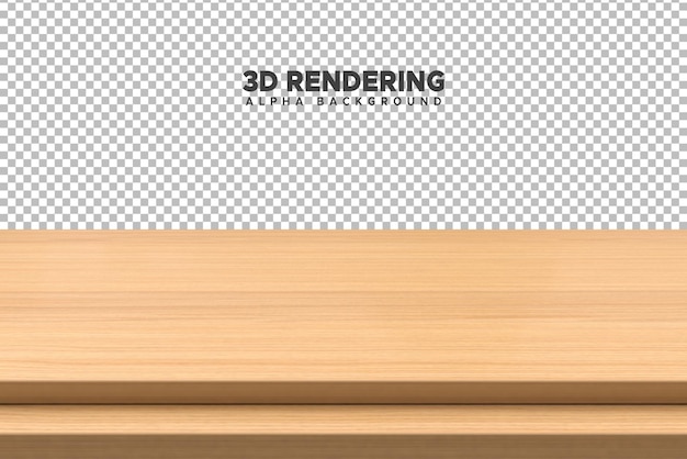 деревянная полка с 3D-рендерингом