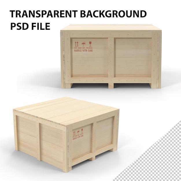 Wooden shipping crate png