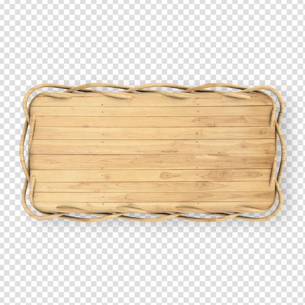 Wooden Sign 3D Render