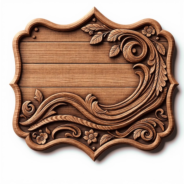 PSD segno in legno tavola in legno con corde isolate